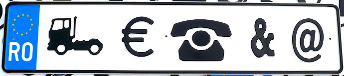 Plăcuţe ornamentale tip număr auto